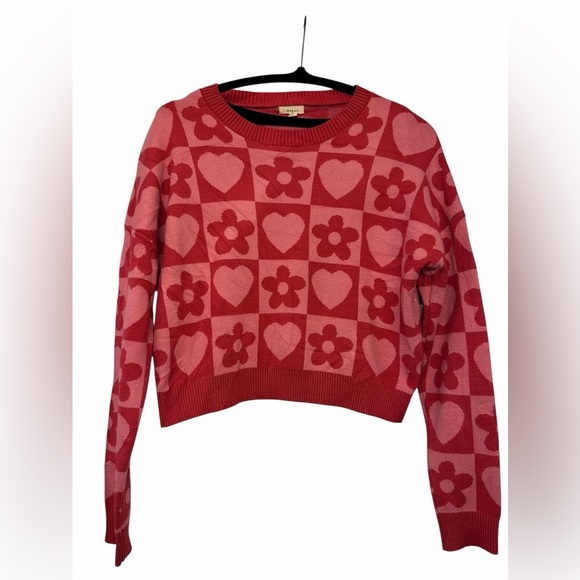 Debut Crewneck Checkerboard Sweater - Picture 1 of 5